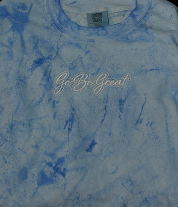 R4I HeavyWt Marble T-shirt - Bluew/White