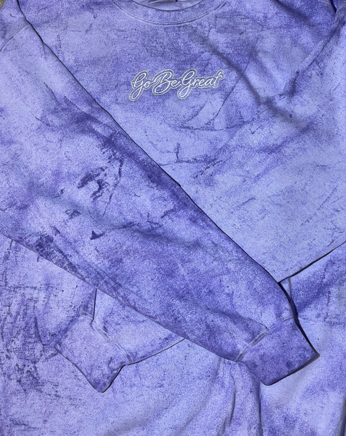 R4I HeavyWt Marble Sweatshirt- Purplew/White