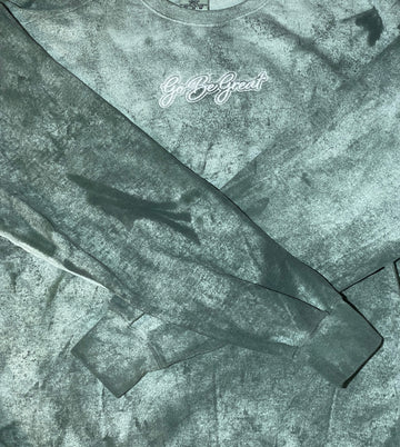 R4I HeavyWt Marble Sweatshirt-  Greenw/White